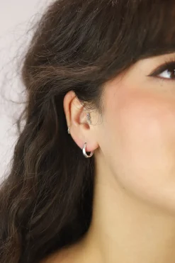 Clearance Amaya Silver Hoops Earrings