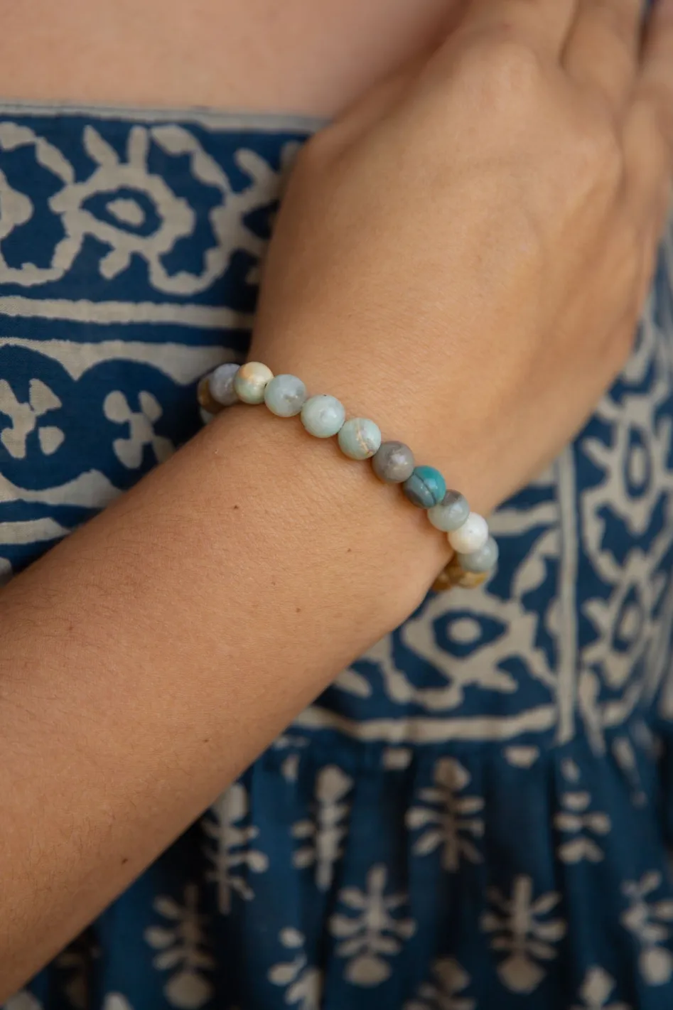 New Amazonite Beaded Bracelet Fashion Jewellery|Bangles & Bracelets