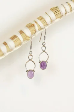 New Amethyst Aiden Knot Work Earrings