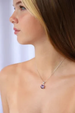 Clearance Amethyst Round Claw Set Pendant Necklaces And Pendants