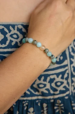 Hot Aqua Agate Beaded Bracelet Fashion Jewellery|Bangles & Bracelets