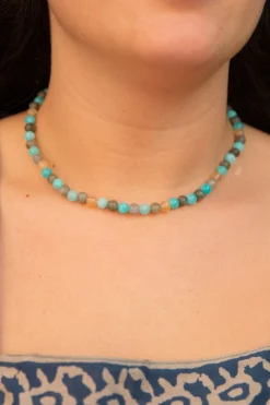 Fashion Aqua Labradorite Beaded Necklace Fashion Jewellery|Necklaces And Pendants