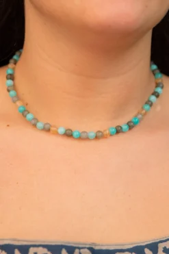 Fashion Aqua Labradorite Beaded Necklace Fashion Jewellery|Necklaces And Pendants