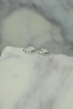 Clearance Blade Silver Hoops Earrings