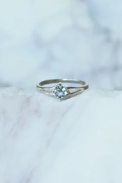 New Blue Topaz Ivy Gemstone Ring Rings