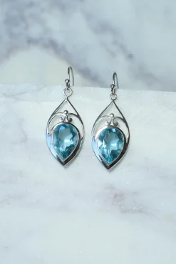 Discount Blue Topaz Maha Earrings Earrings