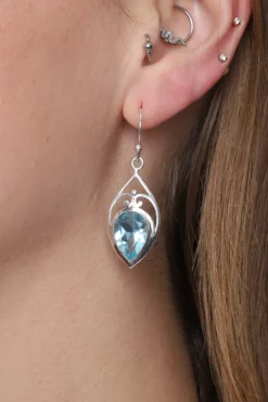 Discount Blue Topaz Maha Earrings Earrings