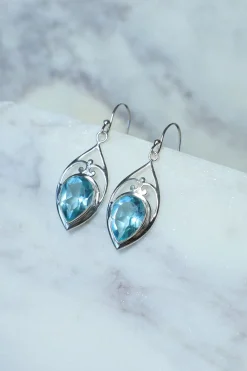 Discount Blue Topaz Maha Earrings Earrings