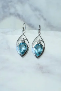 Discount Blue Topaz Maha Earrings Earrings