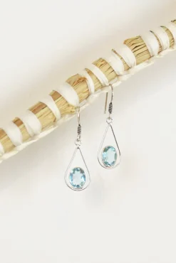 Discount Blue Topaz Teardrop Earrings Earrings