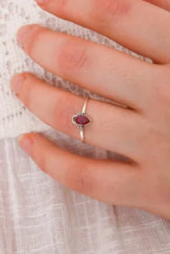 Clearance Camille Ruby Dainty Ring Rings