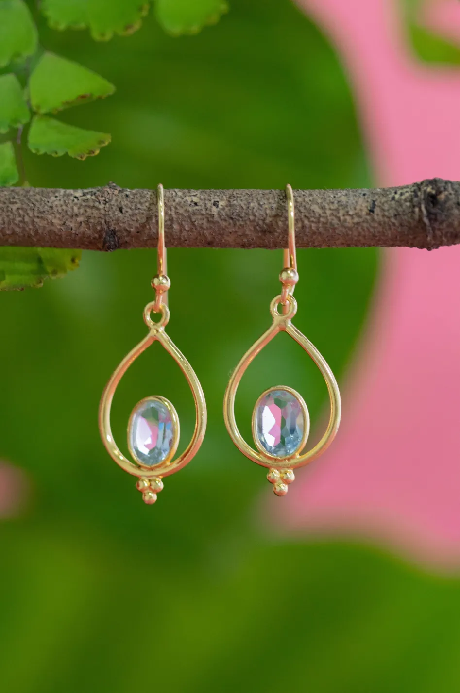 Sale Cleo Blue Topaz Earrings Earrings