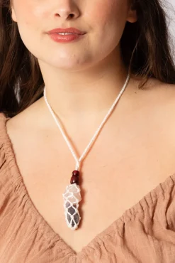 Fashion Crochet crystal holder Necklace Fashion Jewellery