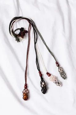 Fashion Crochet crystal holder Necklace Fashion Jewellery