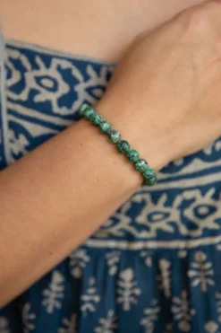 Hot Dalmatian Jasper Beaded Bracelet Fashion Jewellery|Bangles & Bracelets