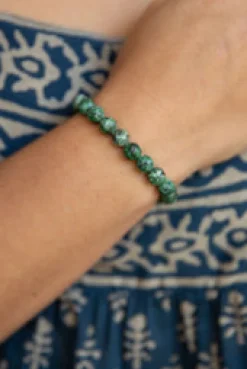 Hot Dalmatian Jasper Beaded Bracelet Fashion Jewellery|Bangles & Bracelets