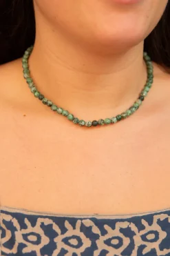 Hot Dalmatian Jasper Beaded Necklace Fashion Jewellery|Necklaces And Pendants