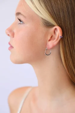 New Eira Dotted Hoops Studs And Hoops|Earrings