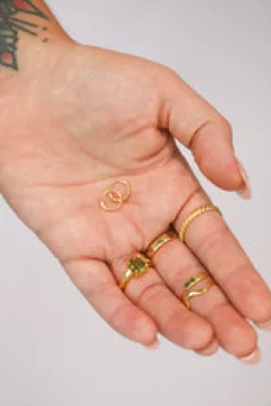 Online Estele Gold Hoops Earrings