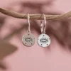 Fashion Eye Disc Charm Hoops Studs And Hoops
