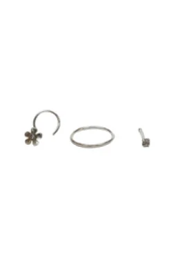 Outlet Flora Zirconia Nose Stud Pack Body Jewellery