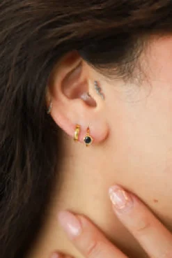 Online Galaxy Gold Hoops Earrings