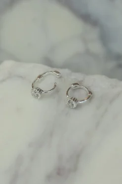 New Galaxy Silver Hoops Earrings