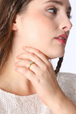 Hot Gold Amazonite Uko Ring Rings