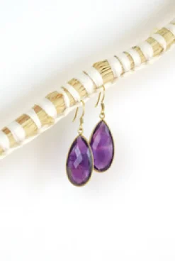 Sale Gold Amethyst Chand Earrings Earrings