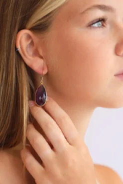 Sale Gold Amethyst Chand Earrings Earrings