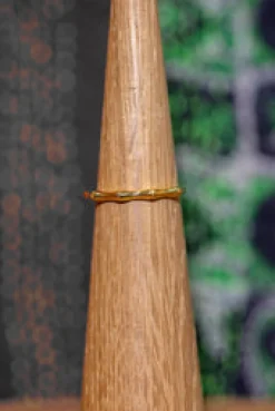 Hot Gold Bamboo Band Rings