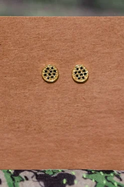 Outlet Gold Black Spinel Studs Studs And Hoops|Earrings