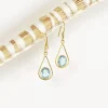 Fashion Gold Blue Topaz Earrings Earrings