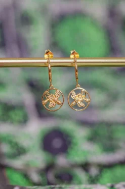 Clearance Gold Buzzy Bee Stud Hoops Studs And Hoops|Earrings