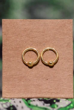 Hot Gold Circle Studs Studs And Hoops|Earrings