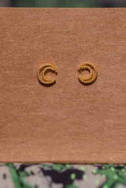 Best Gold Cutout Moon Studs Studs And Hoops|Earrings