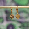Clearance Gold Diamond Drop Hoops Studs And Hoops|Earrings