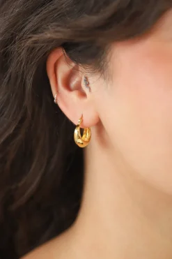New Gold Dian Hoops Earrings