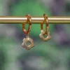 New Gold Floral Charm Hoops Studs And Hoops|Earrings