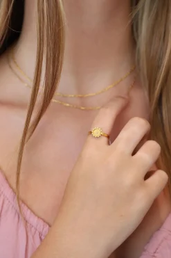 Online Gold Flower Ring Rings