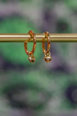 Best Gold Heart Charm Hoops Studs And Hoops|Earrings