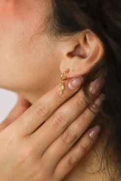 New Gold Island Charm Earrings Earrings