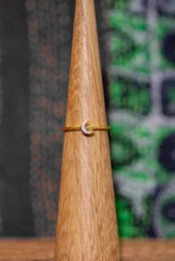 New Gold Mother of Pearl Moon Ring Rings