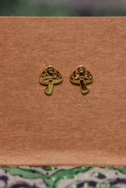 Online Gold Mushroom Studs Studs And Hoops|Earrings