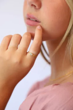 Outlet Gold Paua Shell Oli Tiny Ring Rings