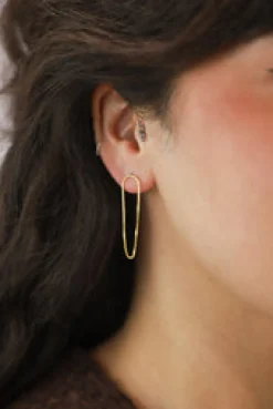 Clearance Gold Roxie Chain and Hook Earrings Studs And Hoops|Earrings