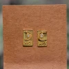 Clearance Gold Square Moon Tarot Studs And Hoops|Earrings