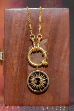 Outlet Gold Sun Flame Pendant Necklaces And Pendants