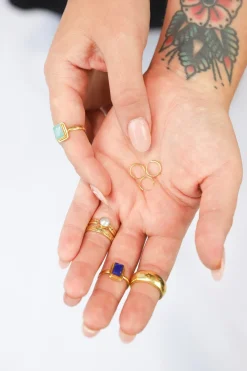 Online Grey Pearl Gold Uko Ring Rings