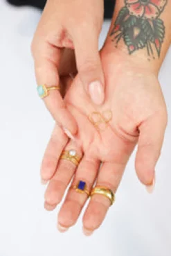 Online Grey Pearl Gold Uko Ring Rings